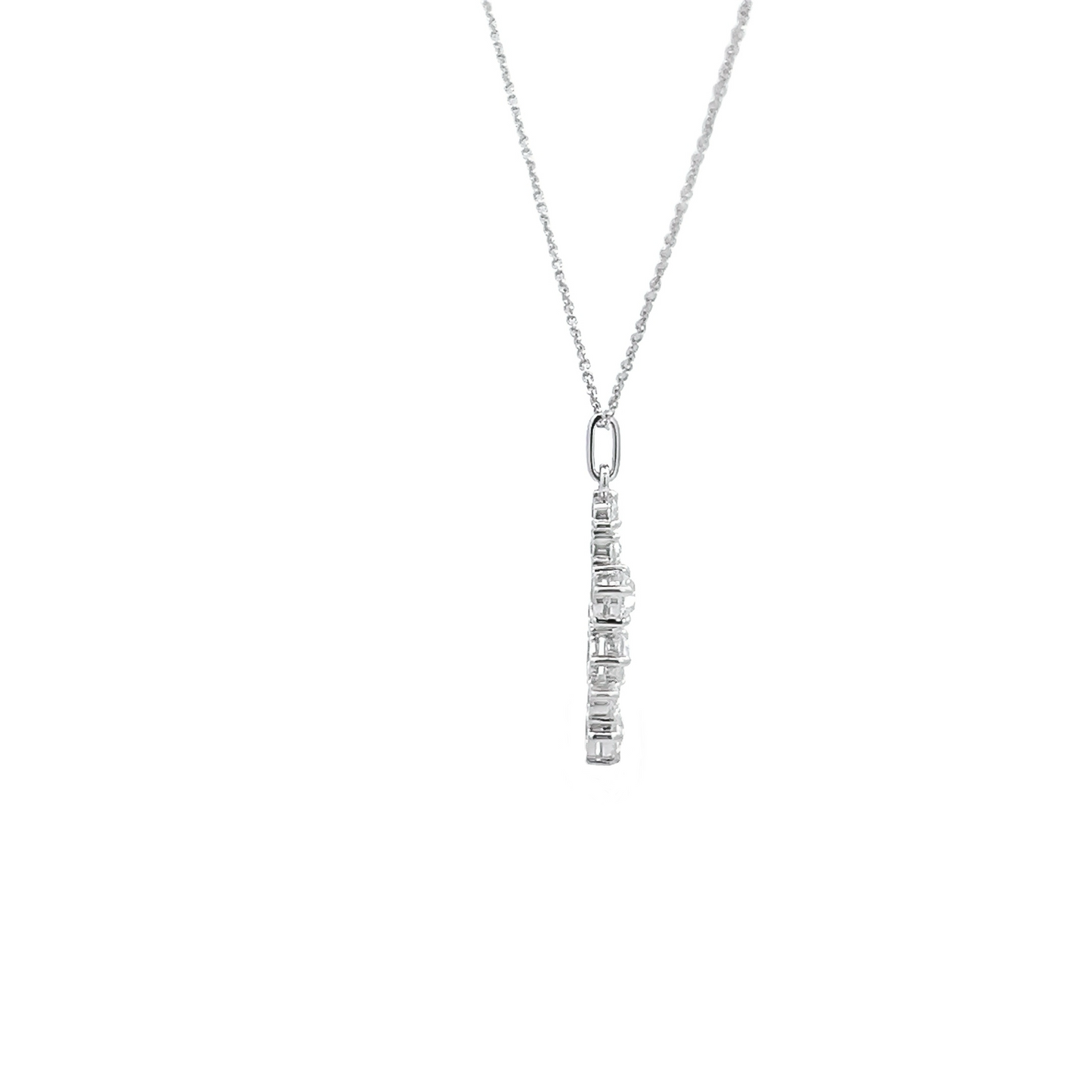 Rose-cut Diamond Pendant in White Gold