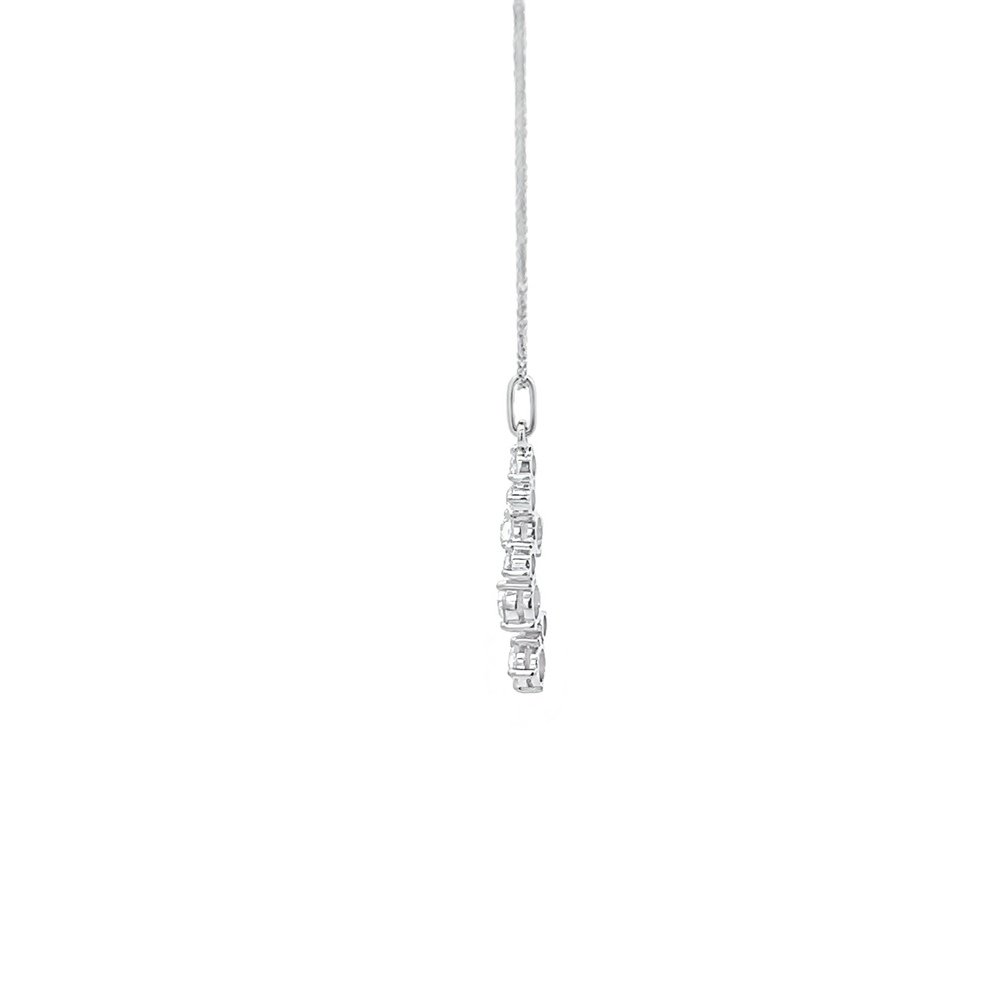Rose-cut Diamond Pendant in White Gold