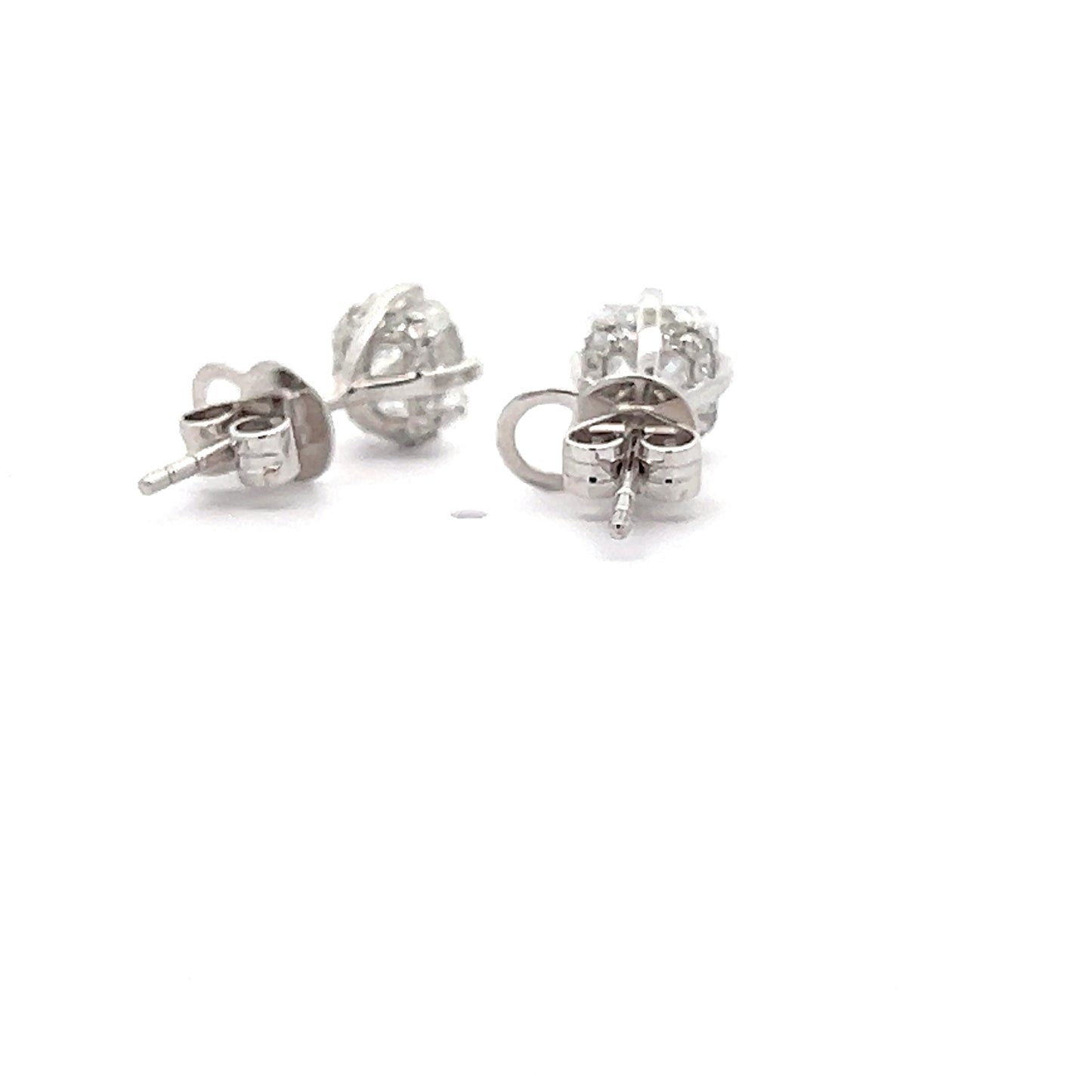 Asschur-cut 2.54ct Lab-grown Diamond Studs in White Gold