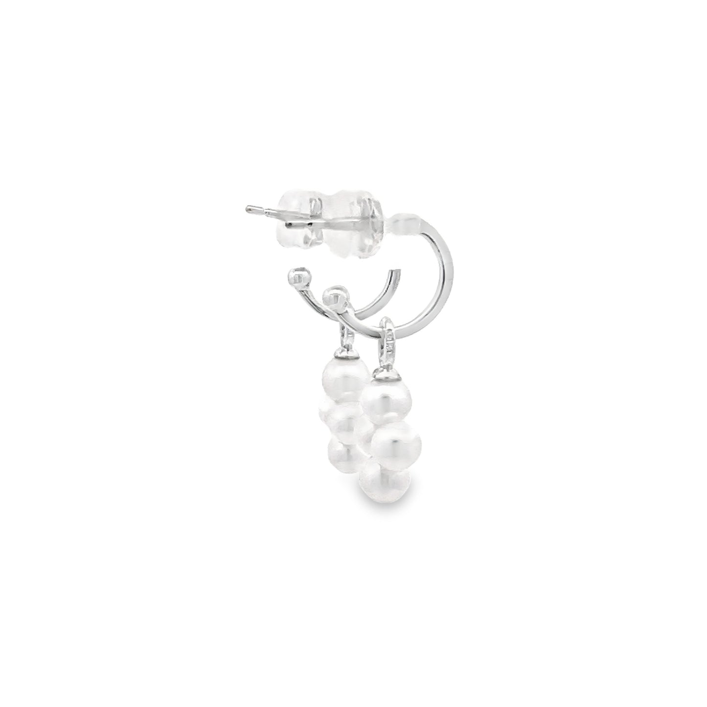 Akoya Pearl Drop Earrings with White Gold Loops