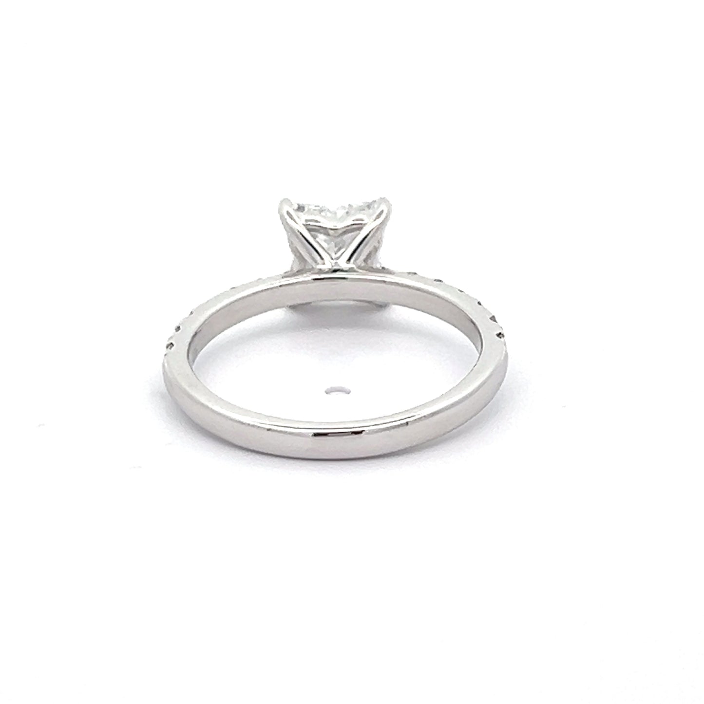 Lily-cut 1.20ct Lab-grown Diamond Ring in Rhodium Plated Silver