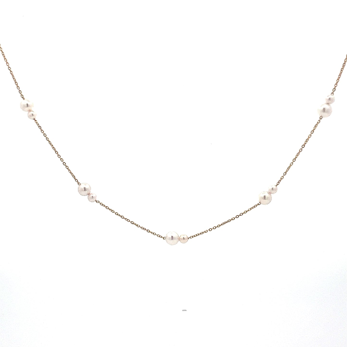 Akoya Pearl Station Necklace
