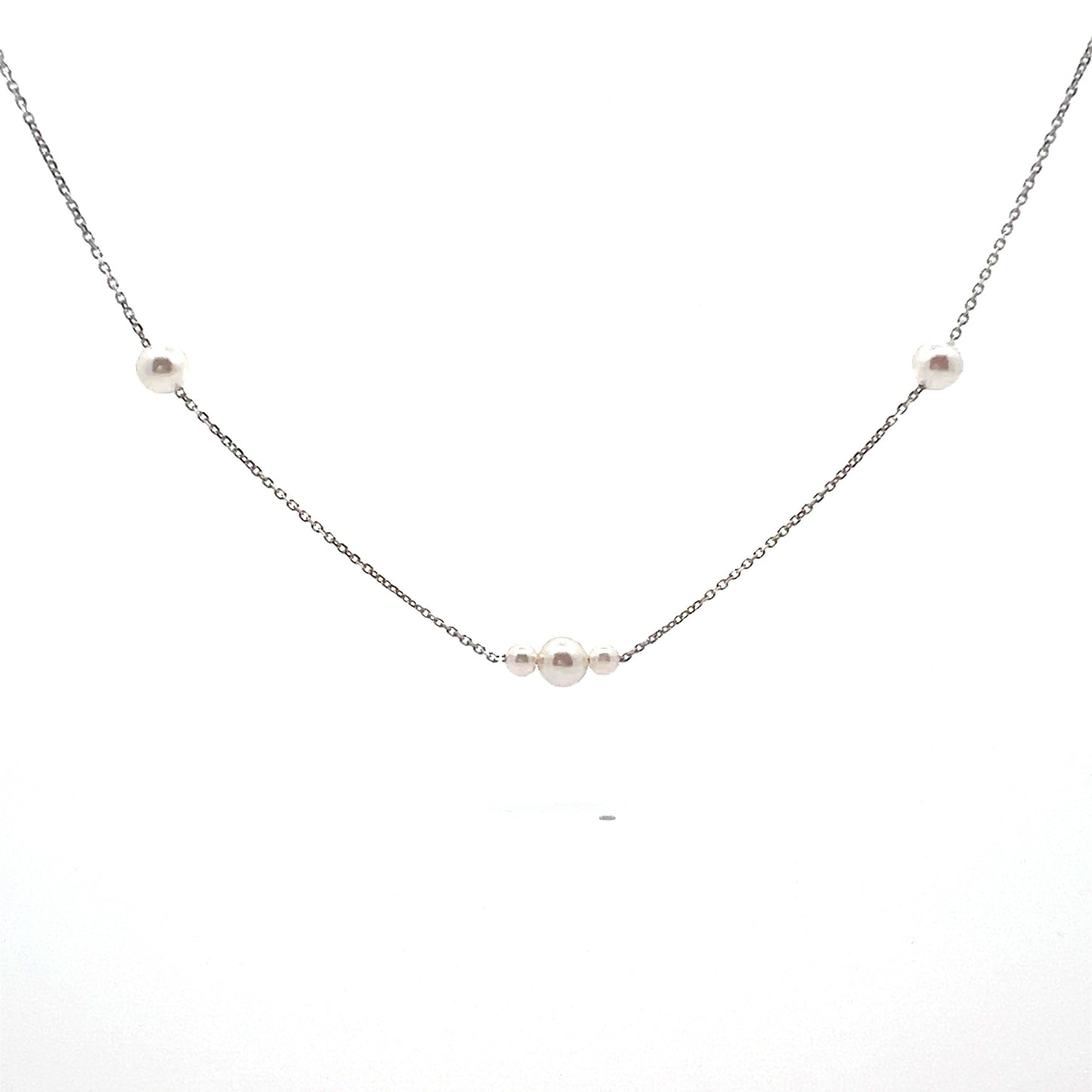 Akoya Pearl Station Necklace