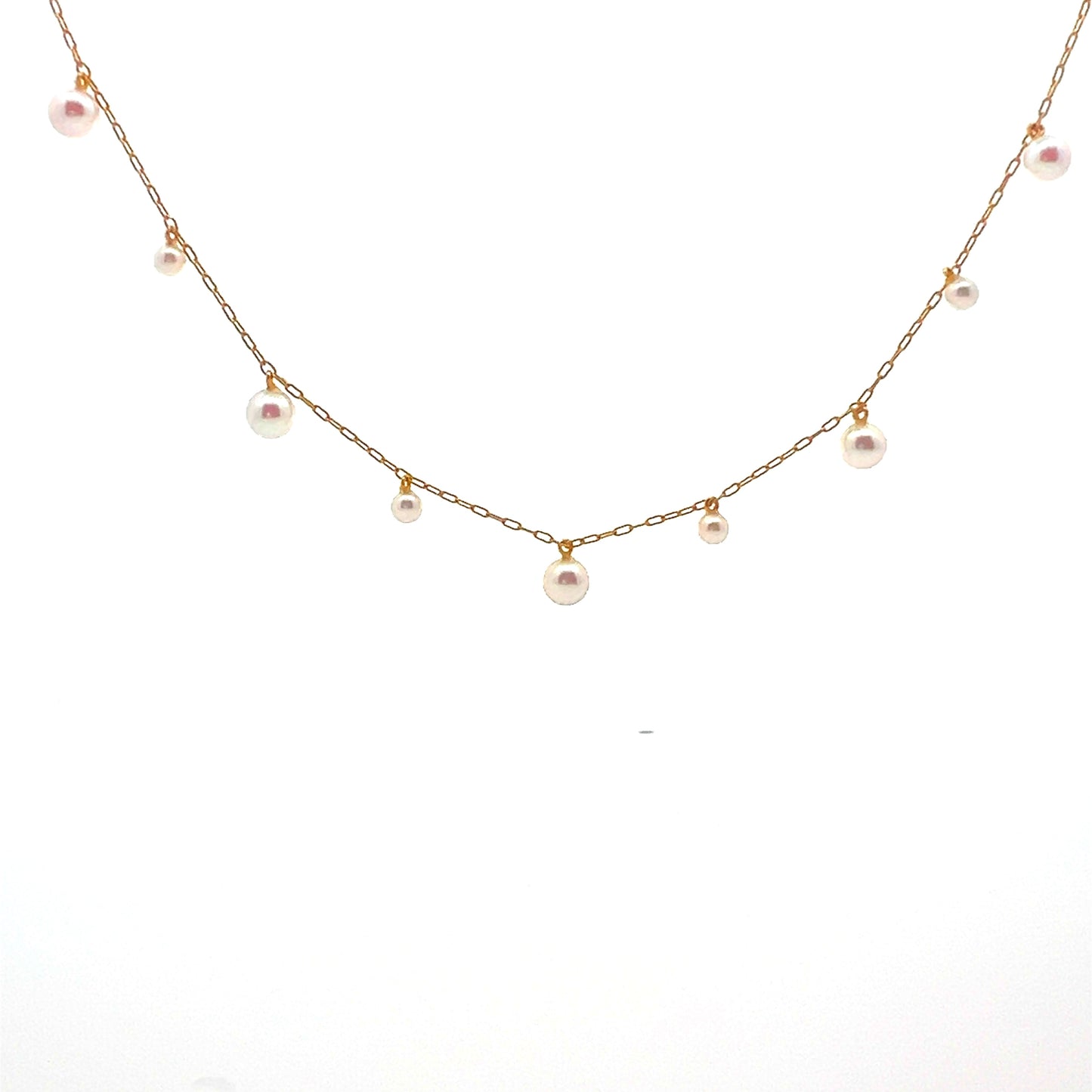 Akoya Pearl Station Necklace