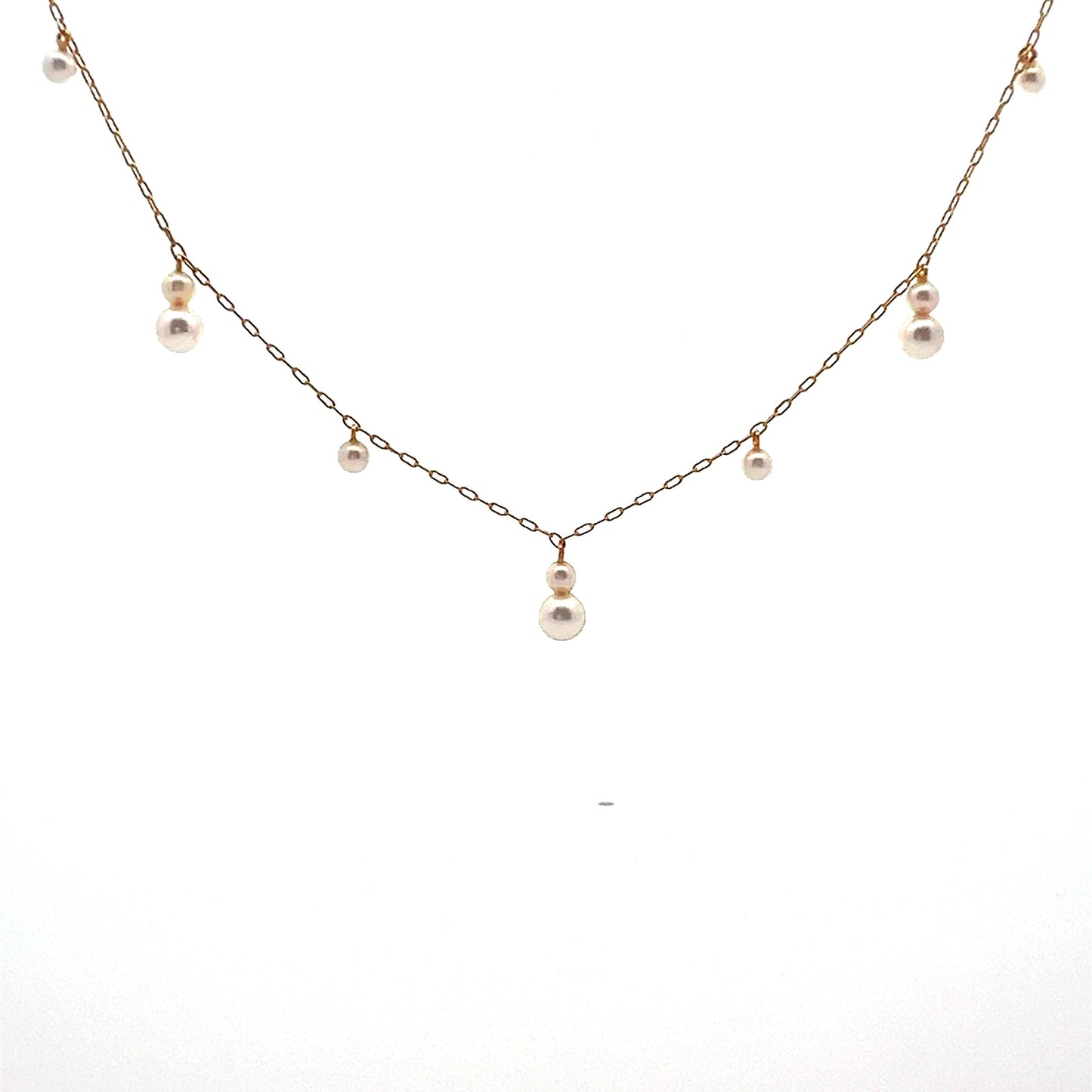 Akoya Pearl Station Necklace
