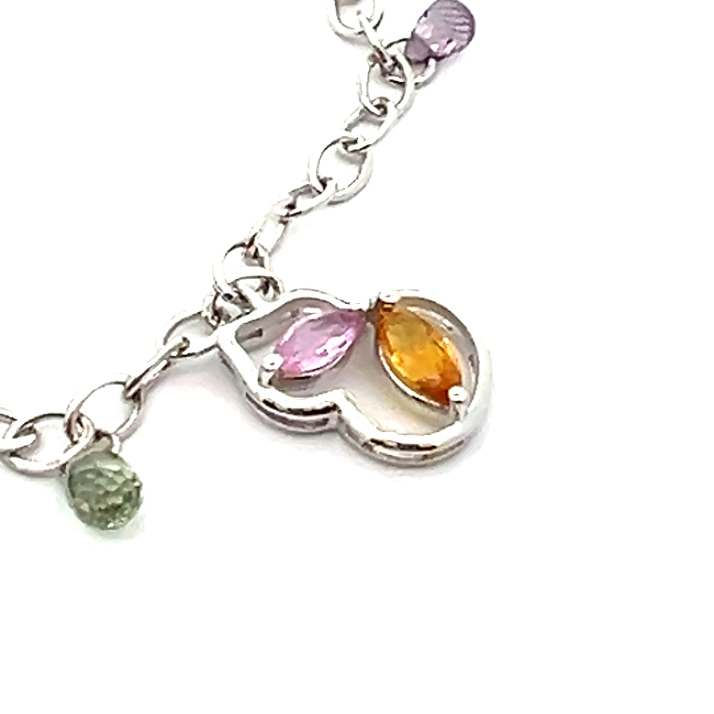 Multicolor Wulu Sapphire Bracelet in White Gold