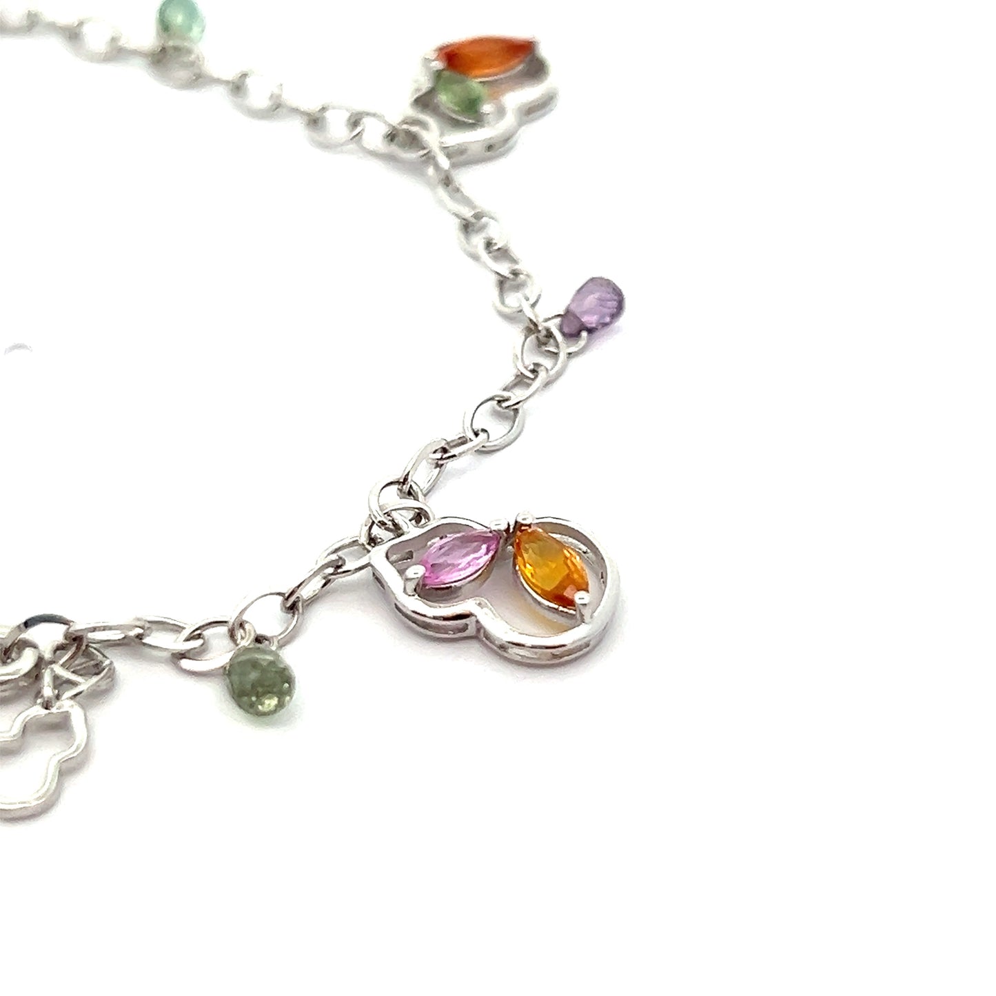 Multicolor Wulu Sapphire Bracelet in White Gold