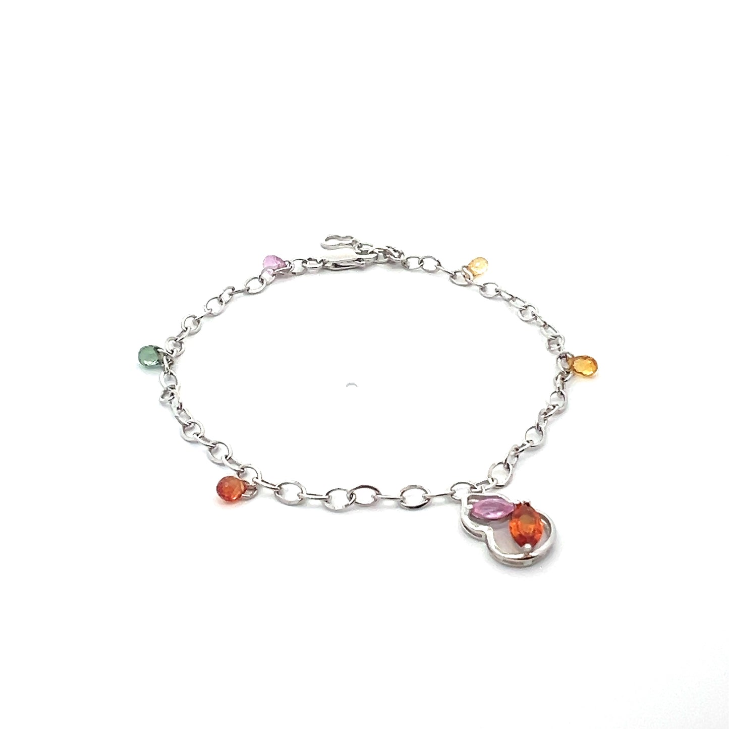 Multicolor Wulu Sapphire Bracelet in White Gold