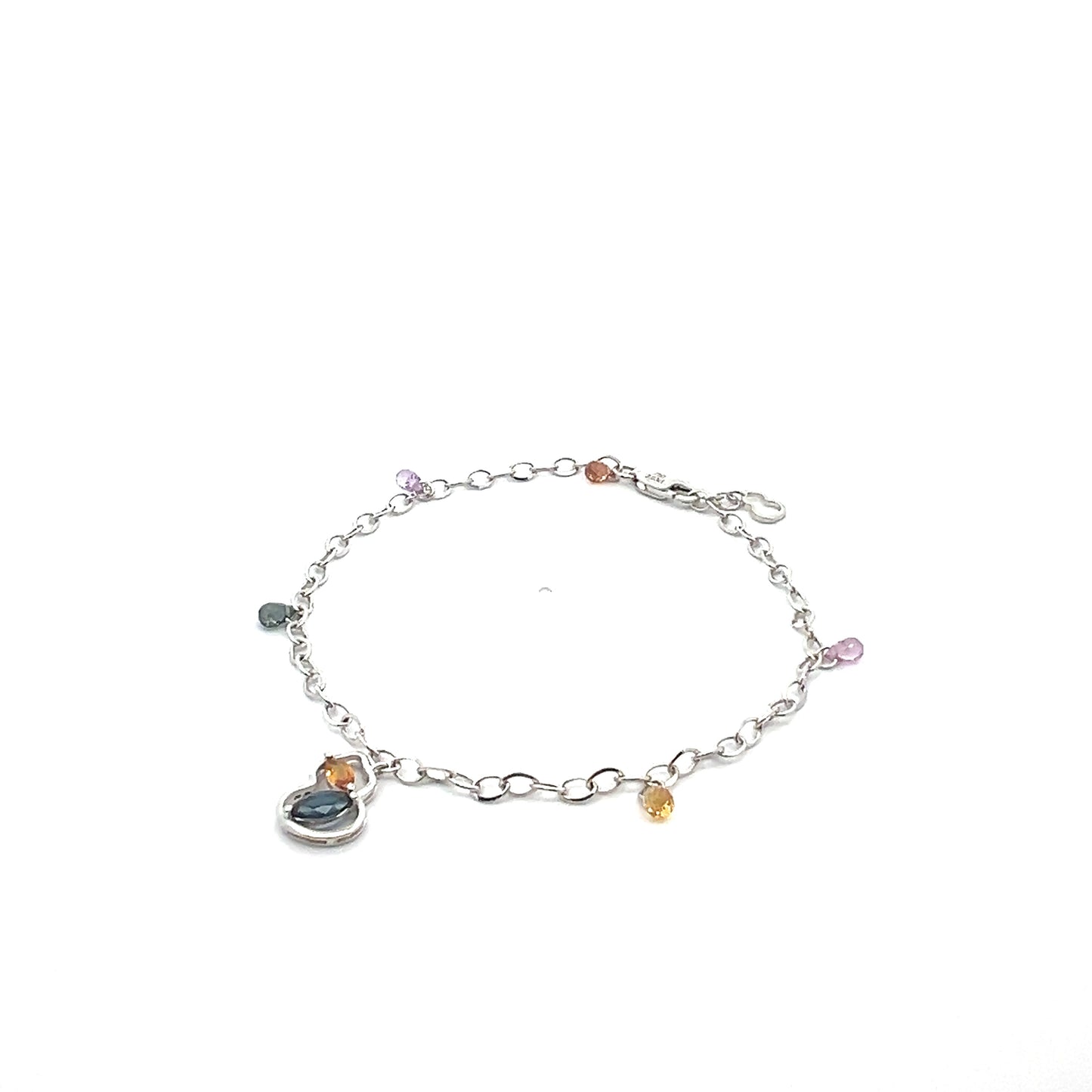 Multicolor Wulu Sapphire Bracelet in White Gold