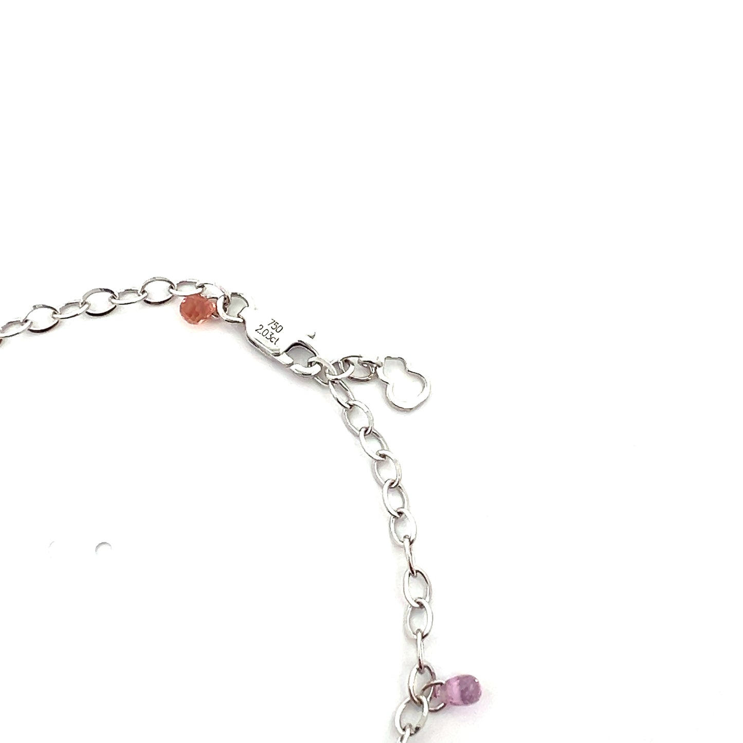 Multicolor Wulu Sapphire Bracelet in White Gold