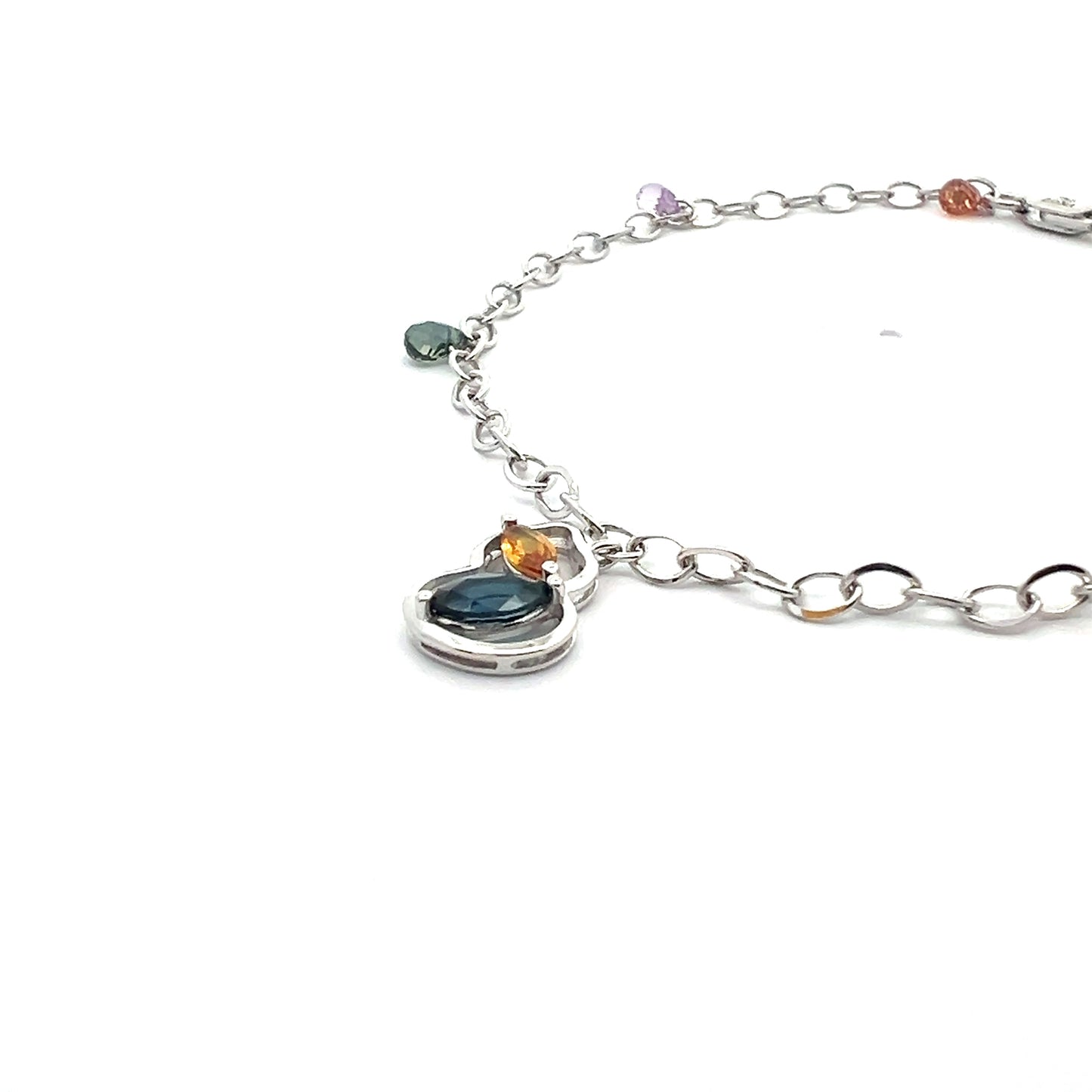 Multicolor Wulu Sapphire Bracelet in White Gold