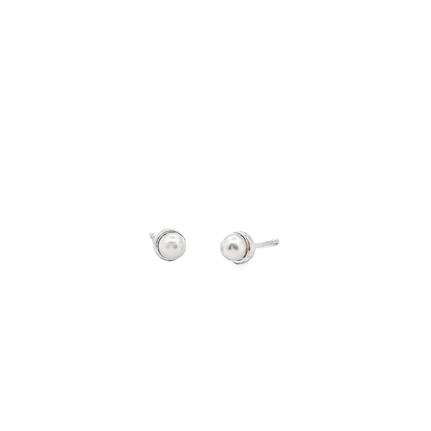 Akoya Pearl Studs in White Gold