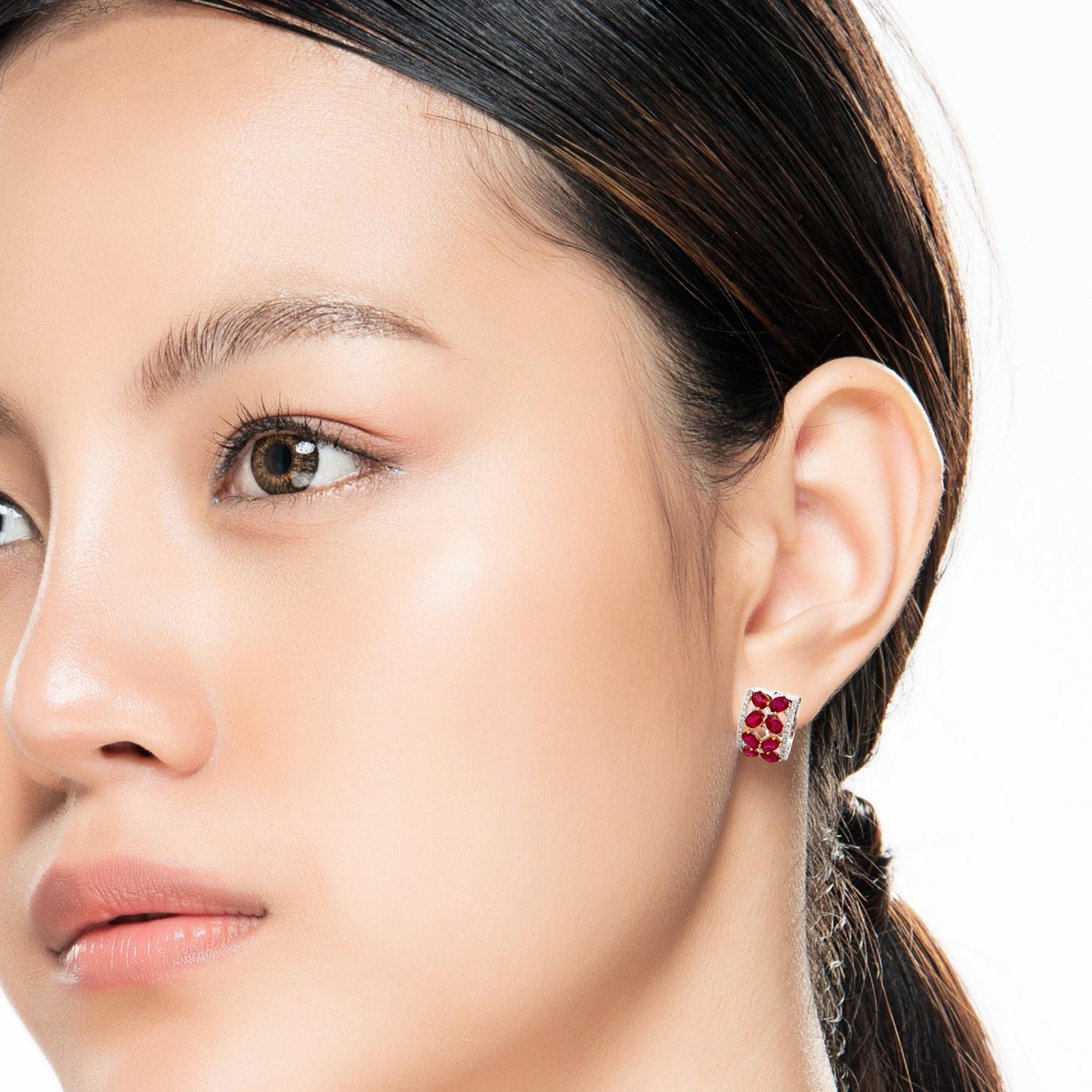 Ruby Loop Earrings