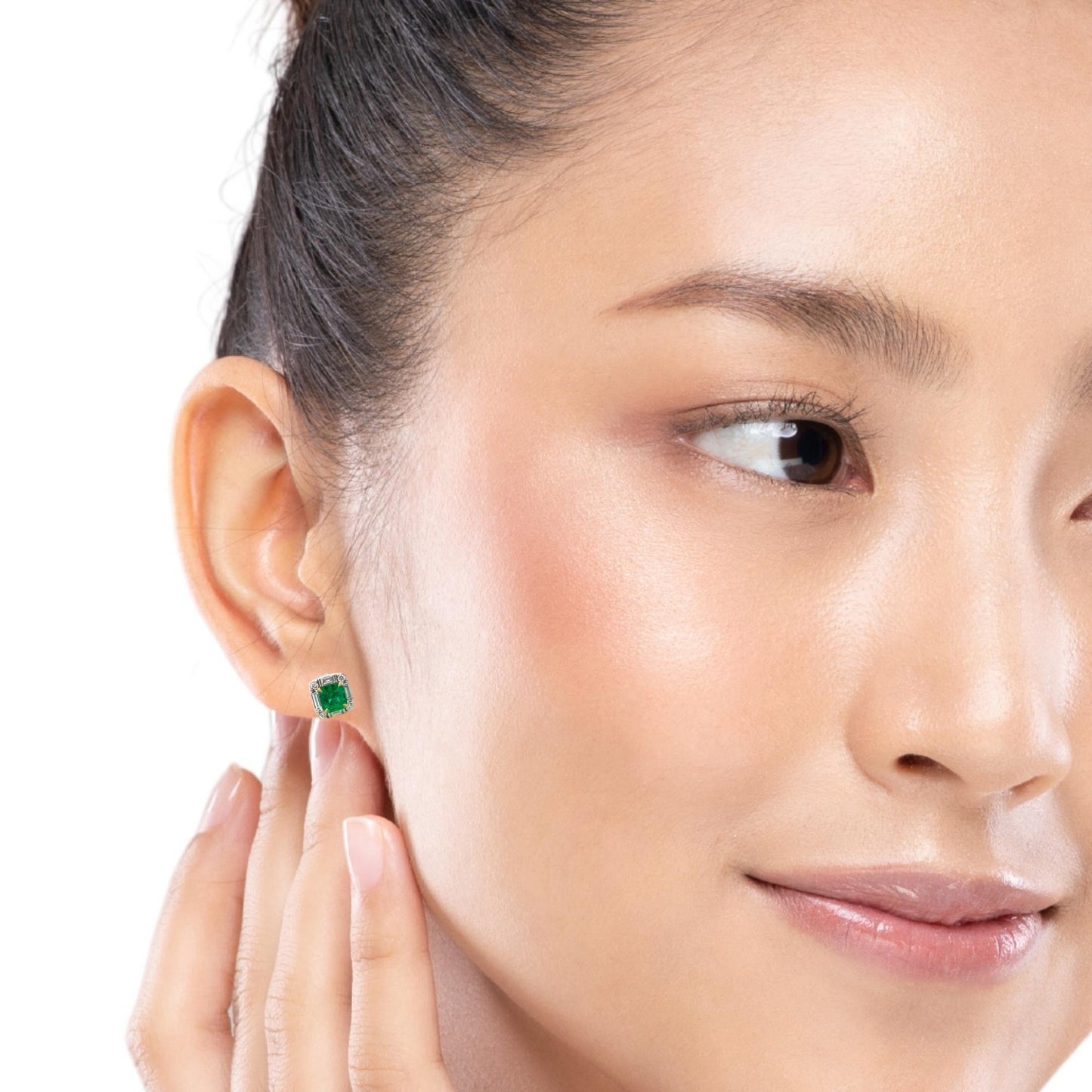 Emerald and Diamond Earrings