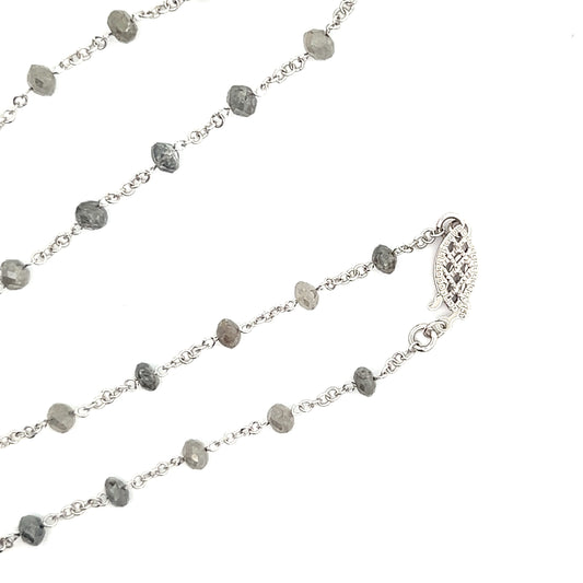 Salt & Pepper Diamond Station Necklace