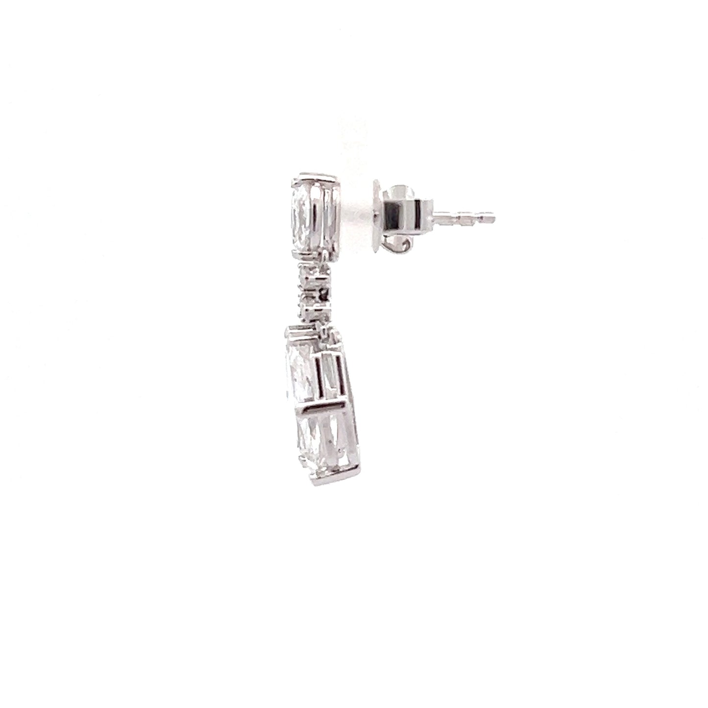 Step Marquise 2.06ct Lab-grown Diamond Earring Studs in Platinum