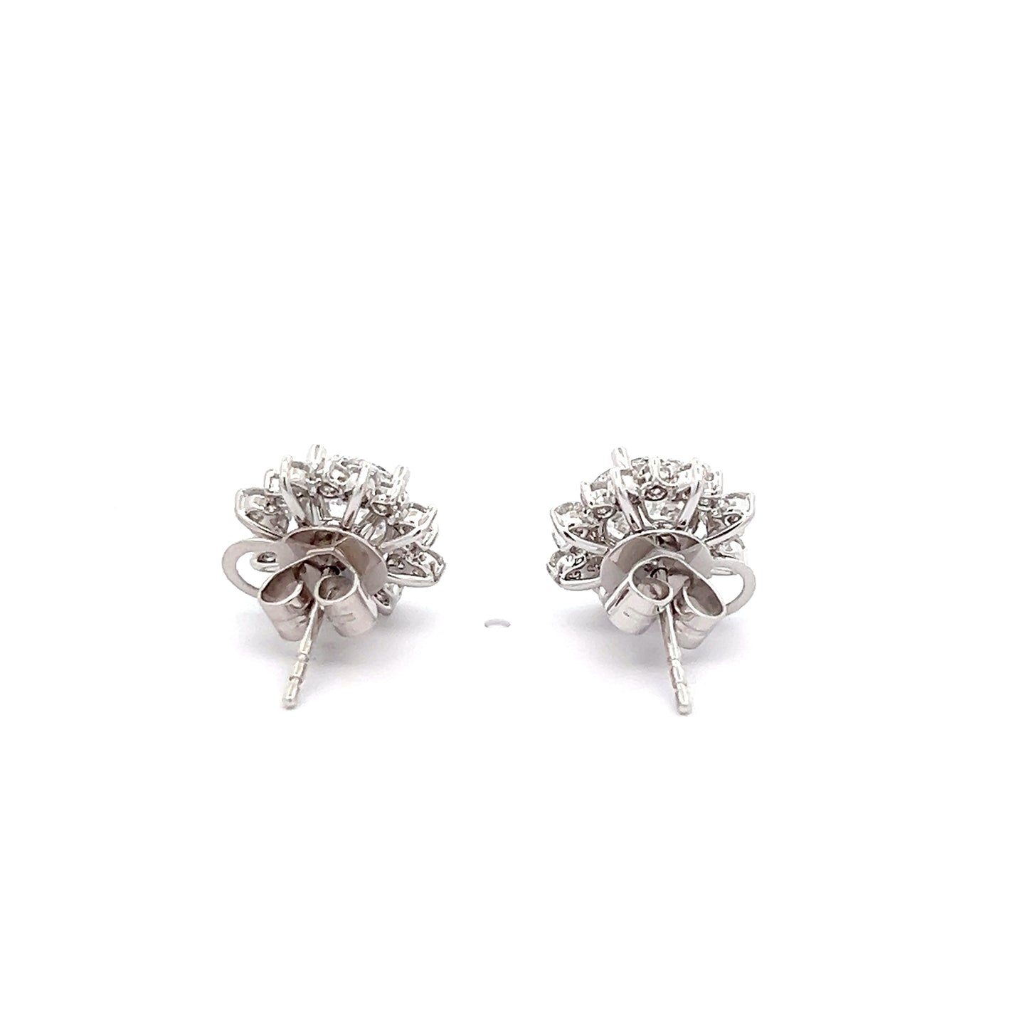 Round 2.70ct Lab-grown Diamond Studs with Removable Jackets in Platinum