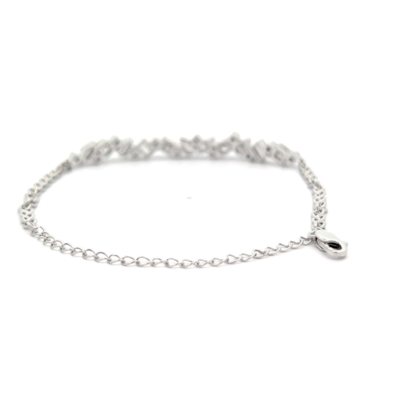 Multiple Fancy Shape Lab-grown Diamond Bracelet in Platinum