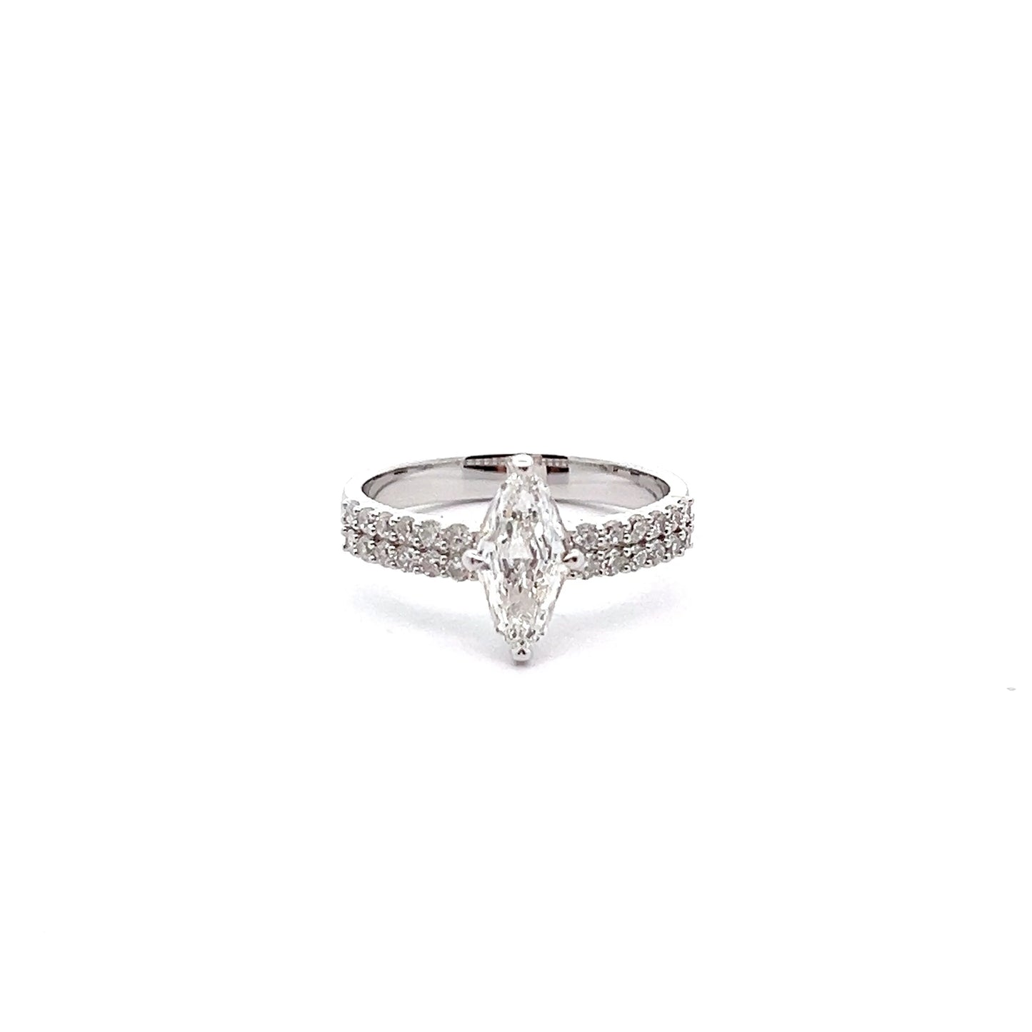 Step Marquise 1.07ct Lab-grown Diamond Ring in Platinum