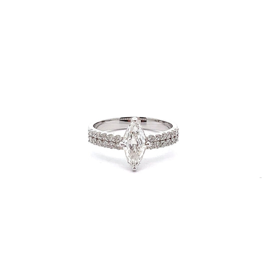 Step Marquise 1.07ct Lab-grown Diamond Ring in Platinum