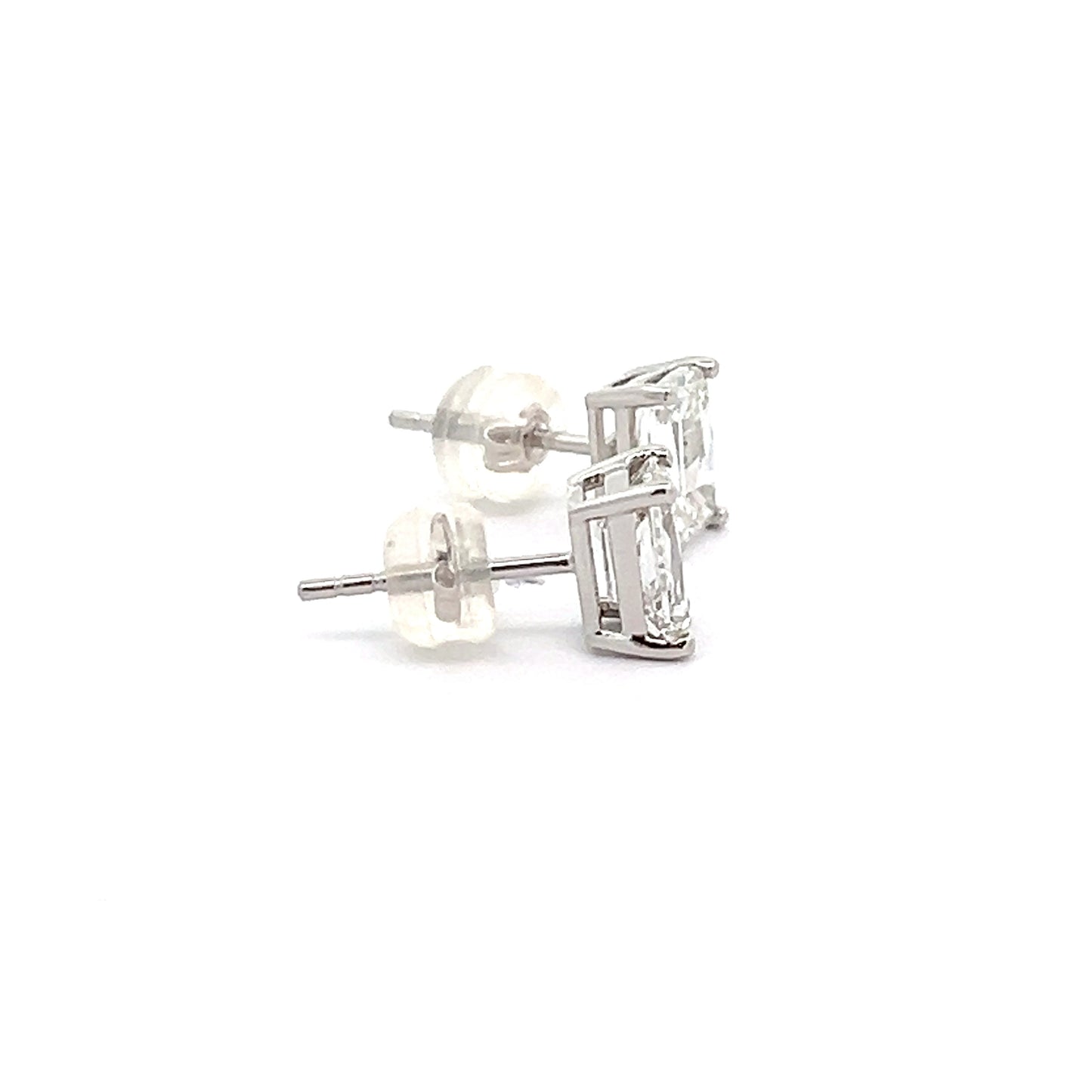 Radiant Cut Lab-grown Diamond Studs in Platinum