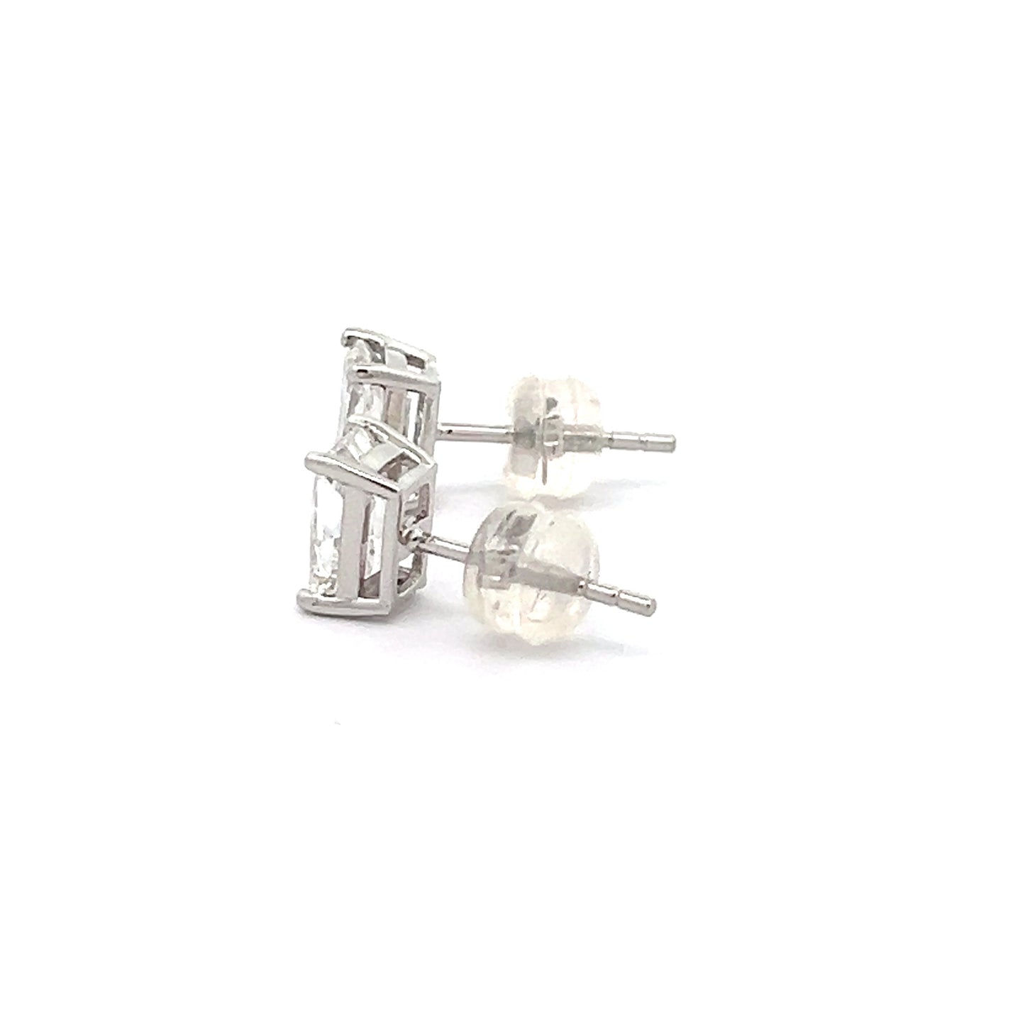 Radiant Cut Lab-grown Diamond Studs in Platinum