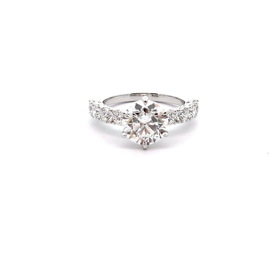 Round Brilliant 3.05ct Lab-grown Diamond Ring in Platinum