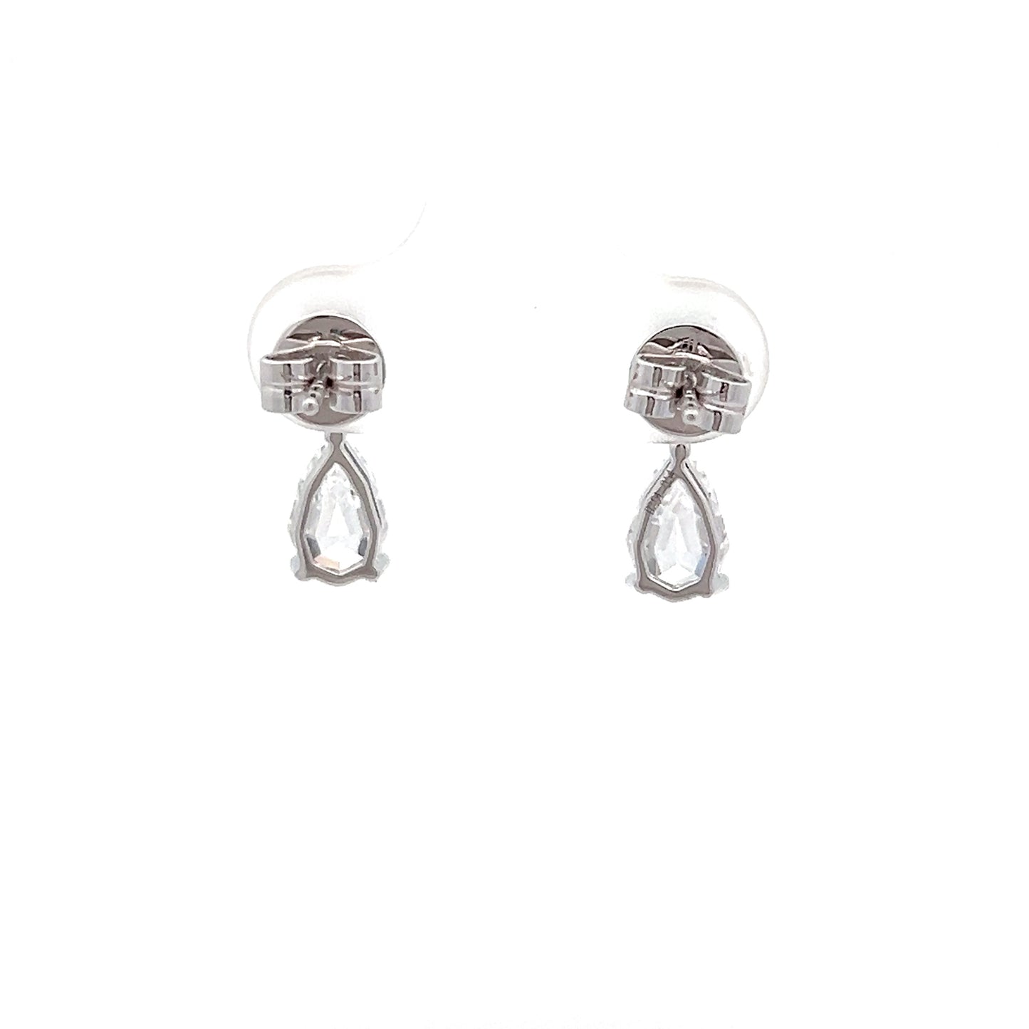 Step Pear 2.04ct Lab-grown Diamond Earring Studs in Platinum