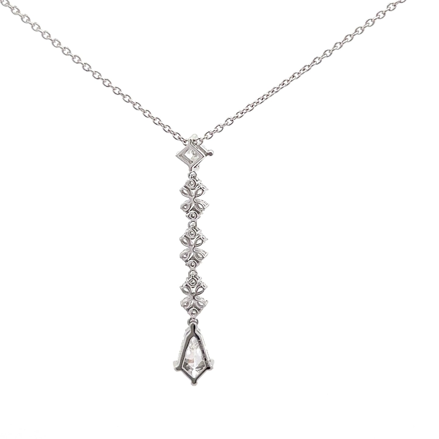 Kite-shape 1.17ct Lab-grown Diamond Necklace (F/VVS2) in Platinum