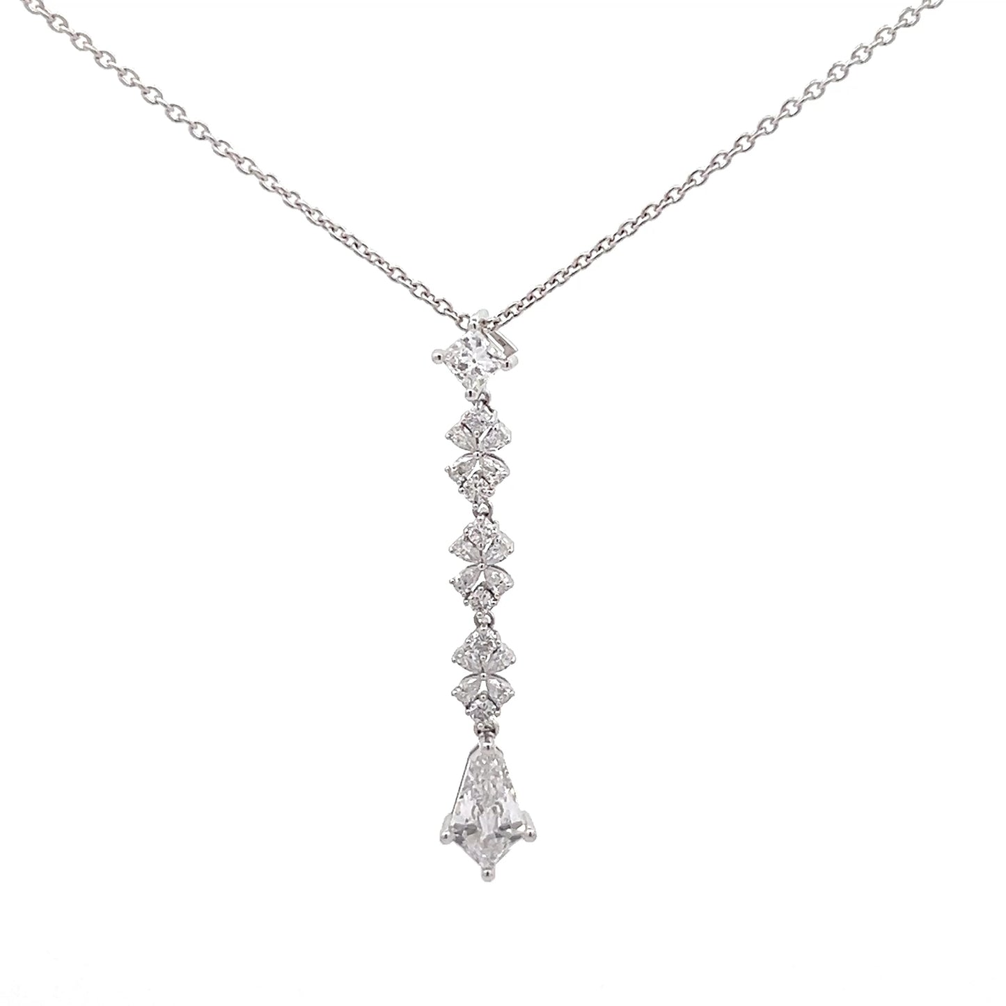 Kite-shape 1.17ct Lab-grown Diamond Necklace (F/VVS2) in Platinum