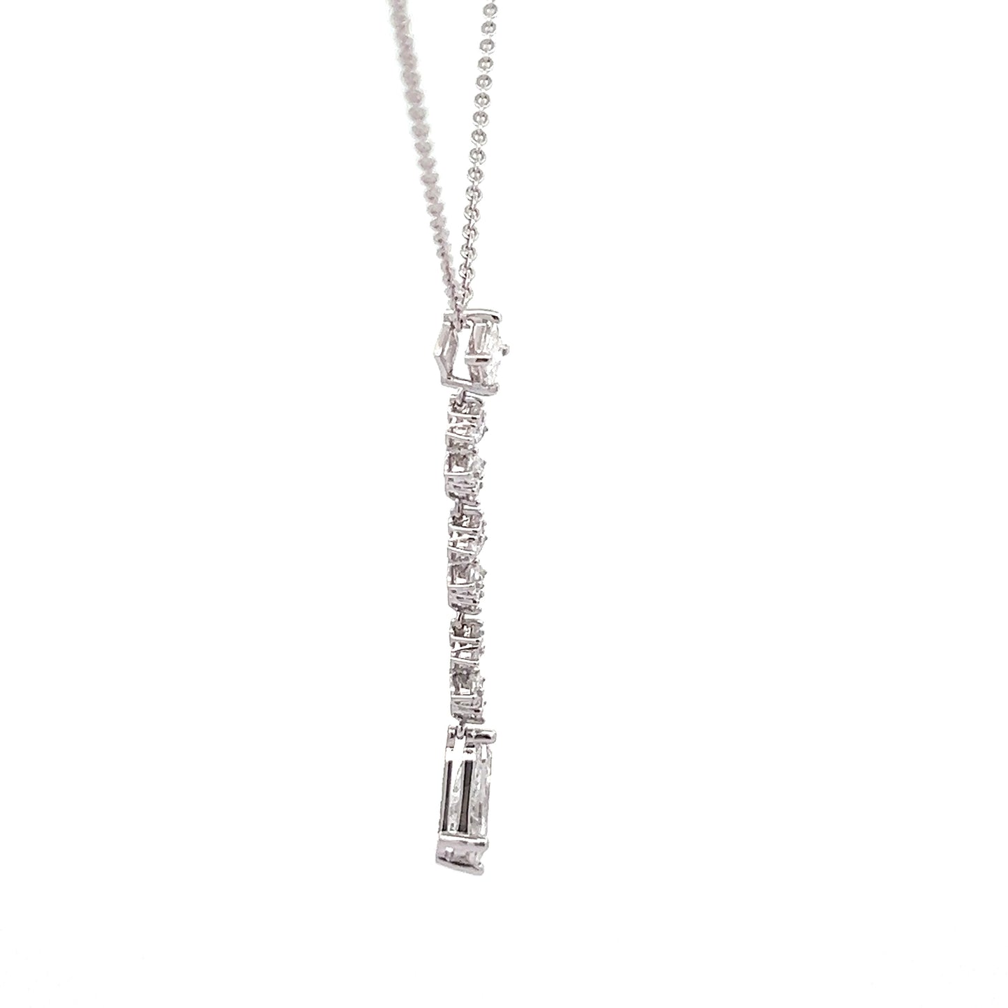 Kite-shape 1.17ct Lab-grown Diamond Necklace (F/VVS2) in Platinum