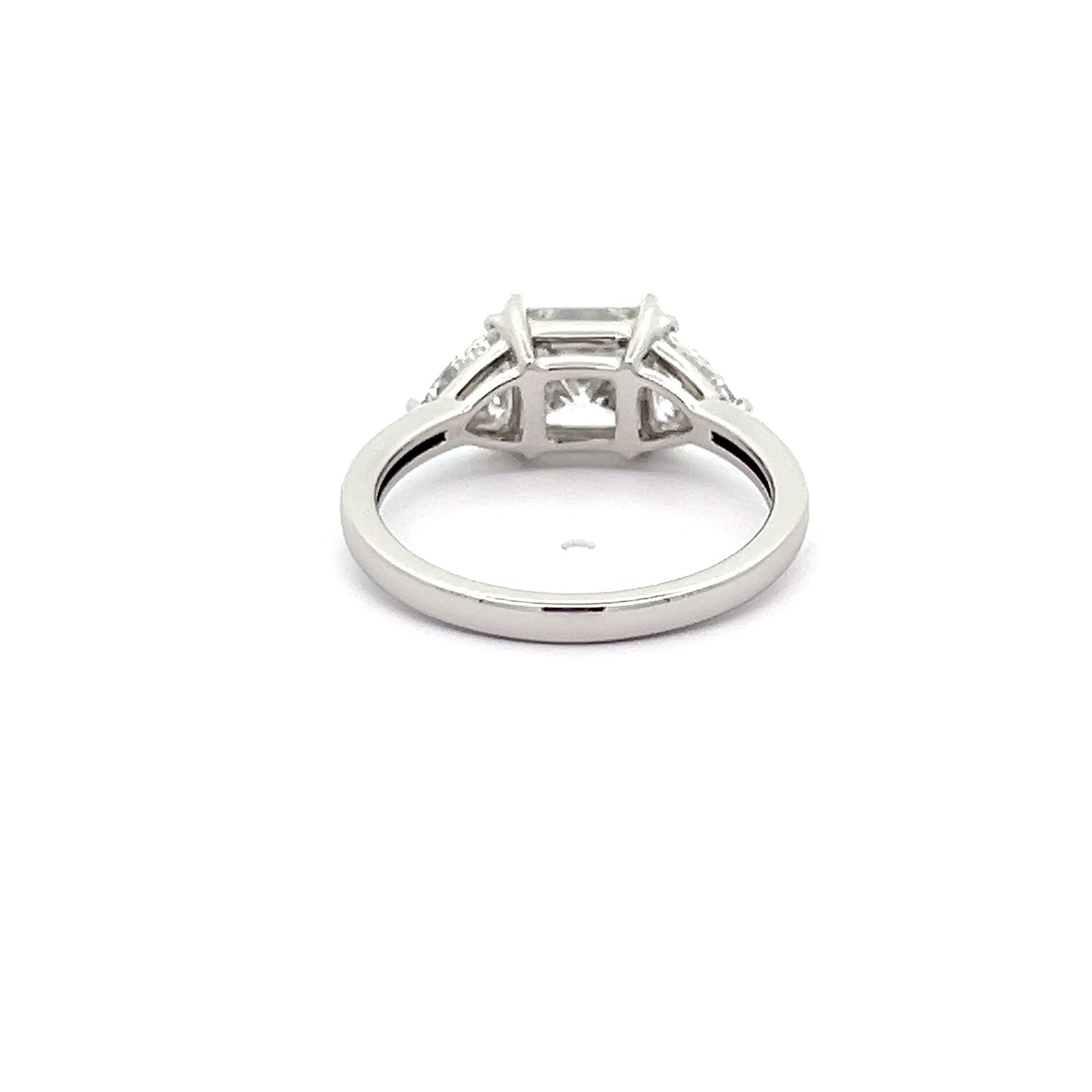Princess Cut 1.58ct Lab-grown Diamond Ring set with Trillion Lab-grown Diamonds in Platinum