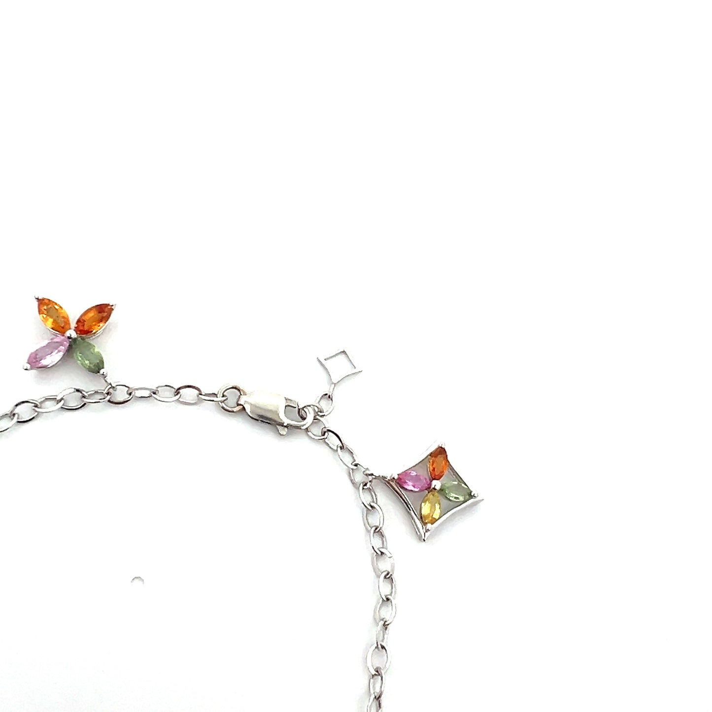 白金多色星光藍寶石手鍊