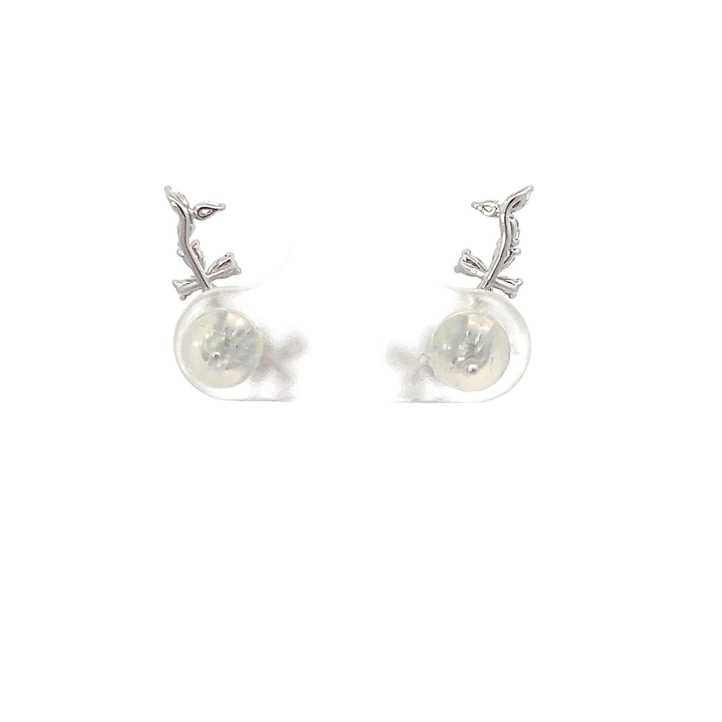 Butterfly Dance Earrings with Pear Shape Lab-grown Diamonds in Platinum