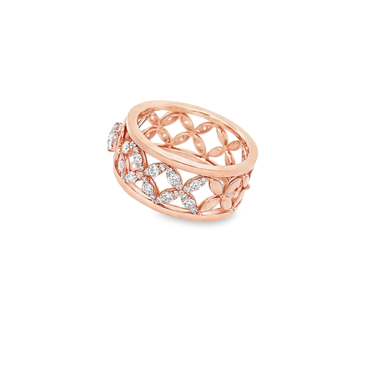Pink Diamond Band Ring in Rose Gold